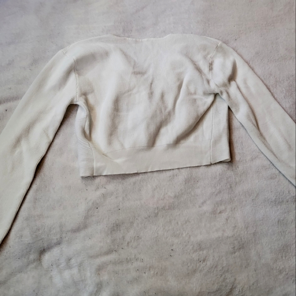 Shein white twist front sweater - Picture 4 of 5